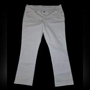 Women's White Levi Jeans, Classic Straight Leg 18W